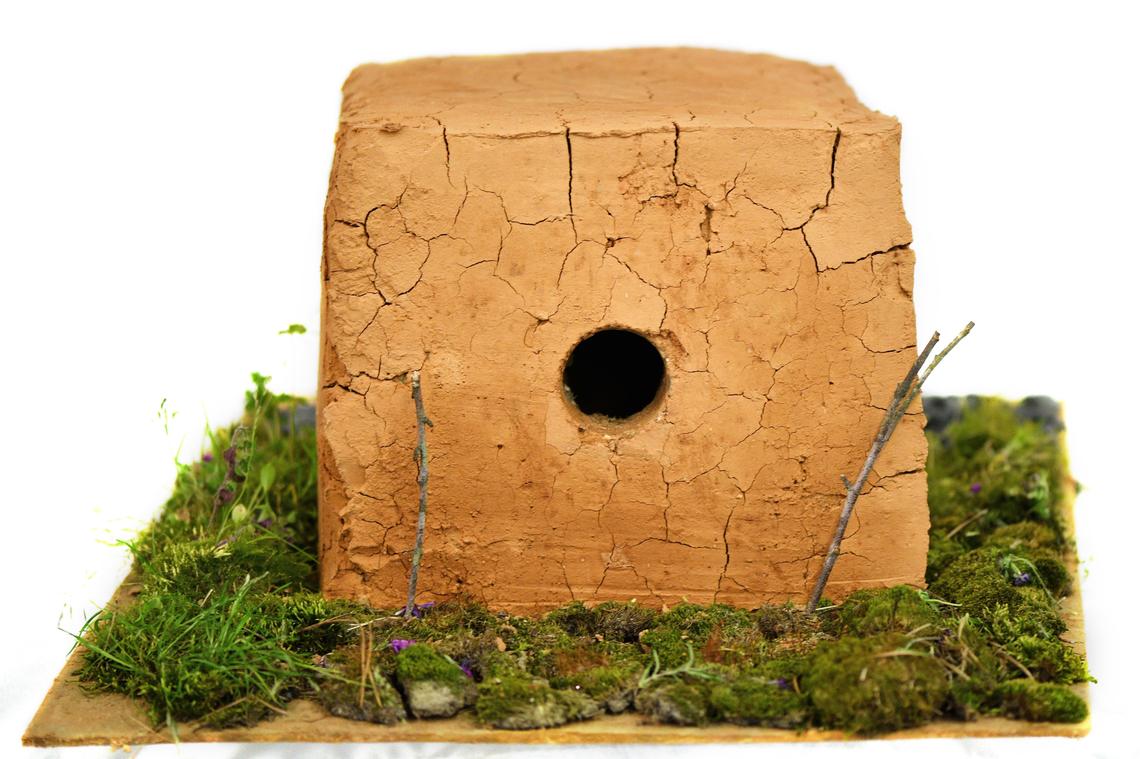 The Youth 7-9 1st place winner is David Morgan's "Modern Mud Hut."