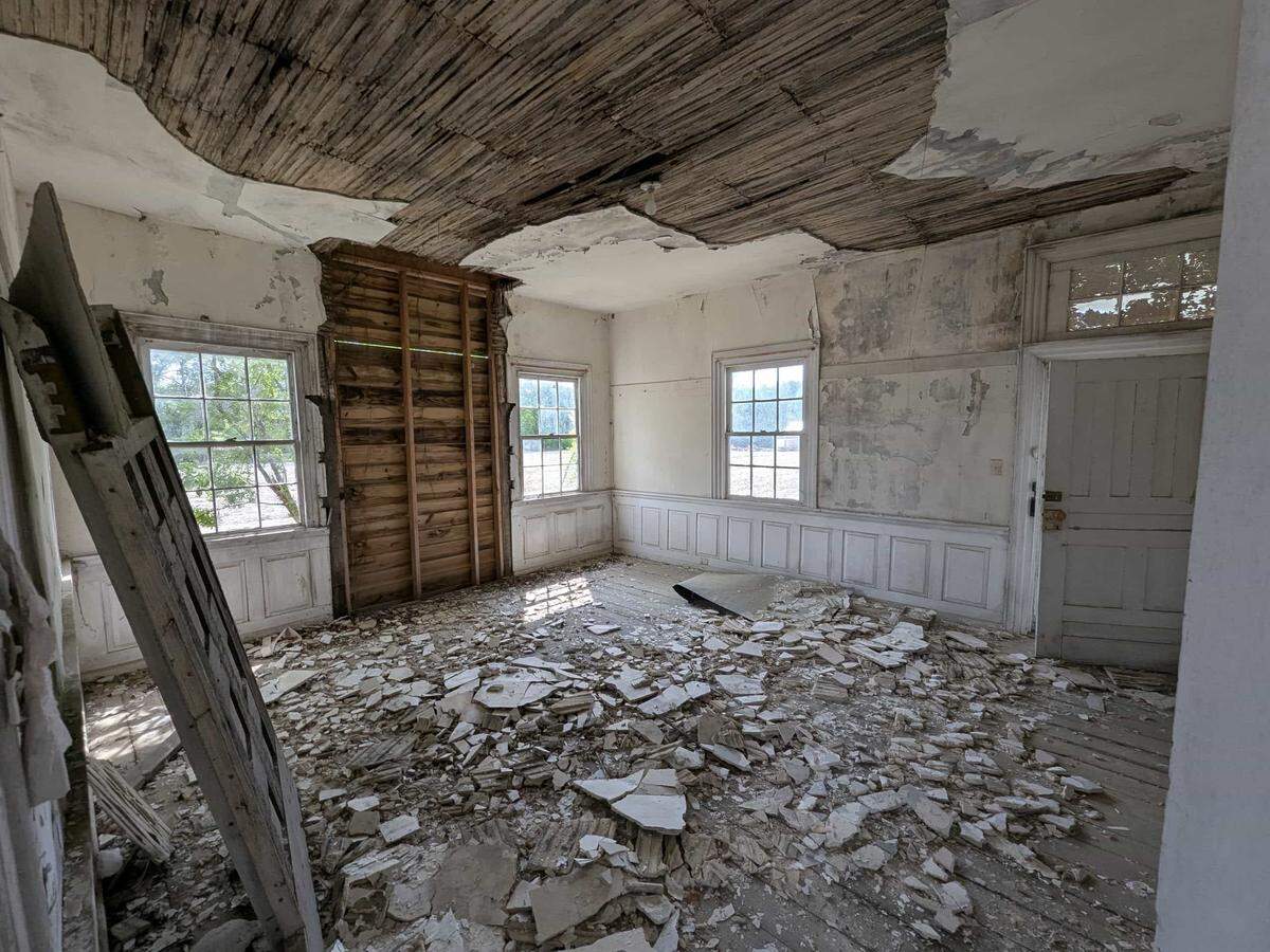 Inside the Alfred Altman House at 83 Massengill Road in Benson, which is on sale for $10,000.
