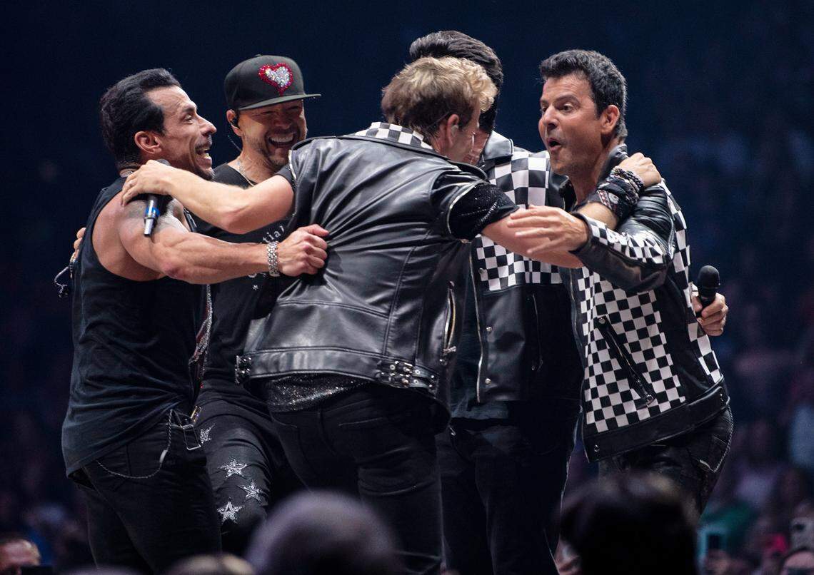 New Kids on the Block in concert on the “Mixtape 2022 Tour” at Raleigh, N.C.’s PNC Arena, Friday night, July 22, 2022.