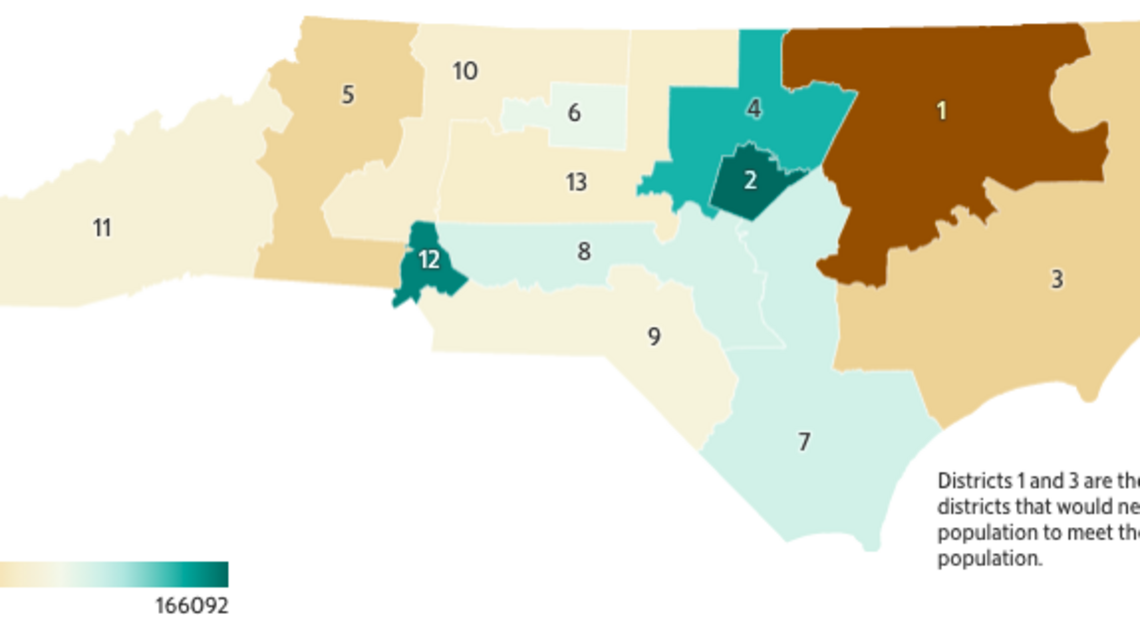 How will NC’s congressional districts have to change? This interactive map shows you.