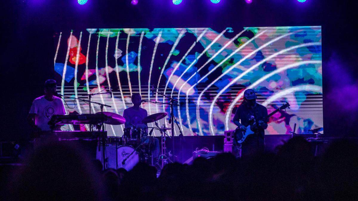 Animal Collective performs at City Plaza in Raleigh during the third day of the Hopscotch Music Festival Saturday, Sept. 11, 2021.