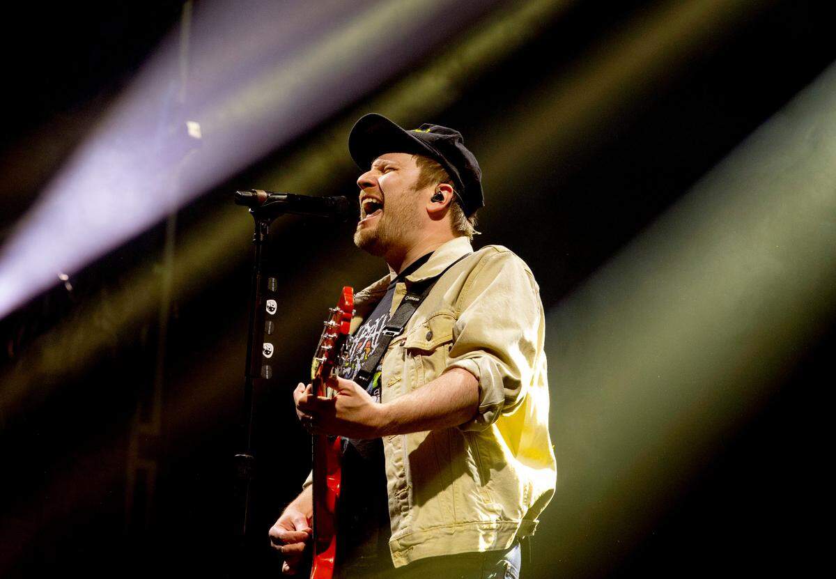Fall Out Boy’s Patrick Stump performs during their concert at Raleigh, N.C.’s PNC Arena, Tuesday night, March 19, 2024.