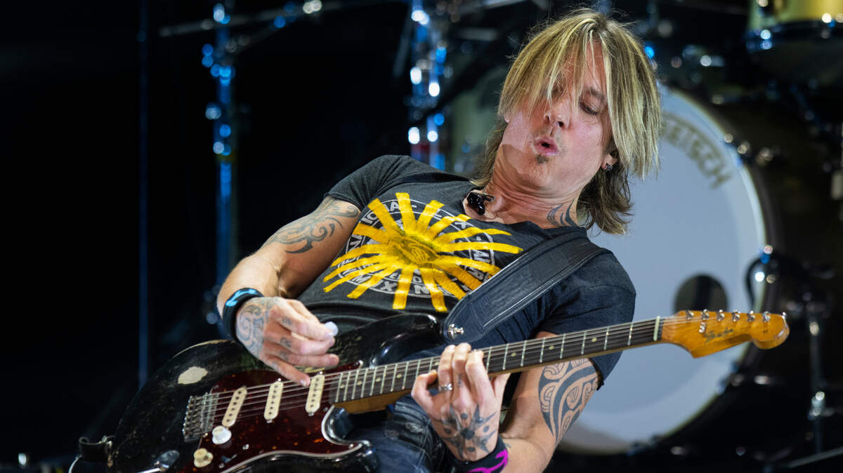 Keith Urban in concert Raleigh, N.C.’s Coastal Credit Union Music Pavilion at Walnut Creek, Saturday night, Aug. 13, 2022.