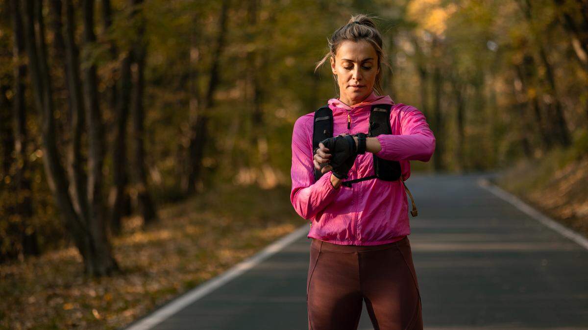 Woman stretching before outdoor training and running