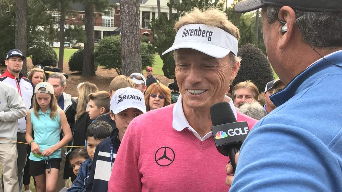 Bernhard Langer is all smiles after a six-shot victory in the SAS Championship, the PGA Tour Champions event, at Cary’s Prestonwood County Club on Oct. 14, 2018.