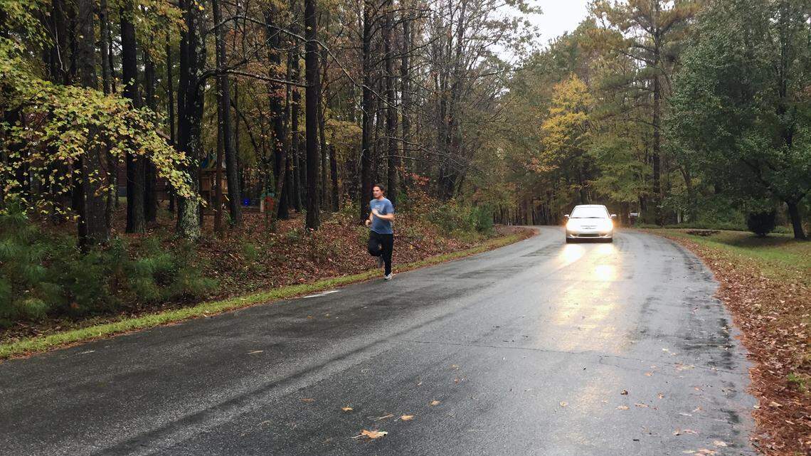 Northwood Drive serves as a regular walking and jogging track for Northwood residents, who live in modest homes nestled in the wooded neighborhood at the corner of Eubanks Road and N.C. 86 in Chapel Hill. A concept plan for the future Eubanks Road takes out three houses, putting a five-lane road adjacent to others, and isolating some neighbors in a circle of busy streets.
