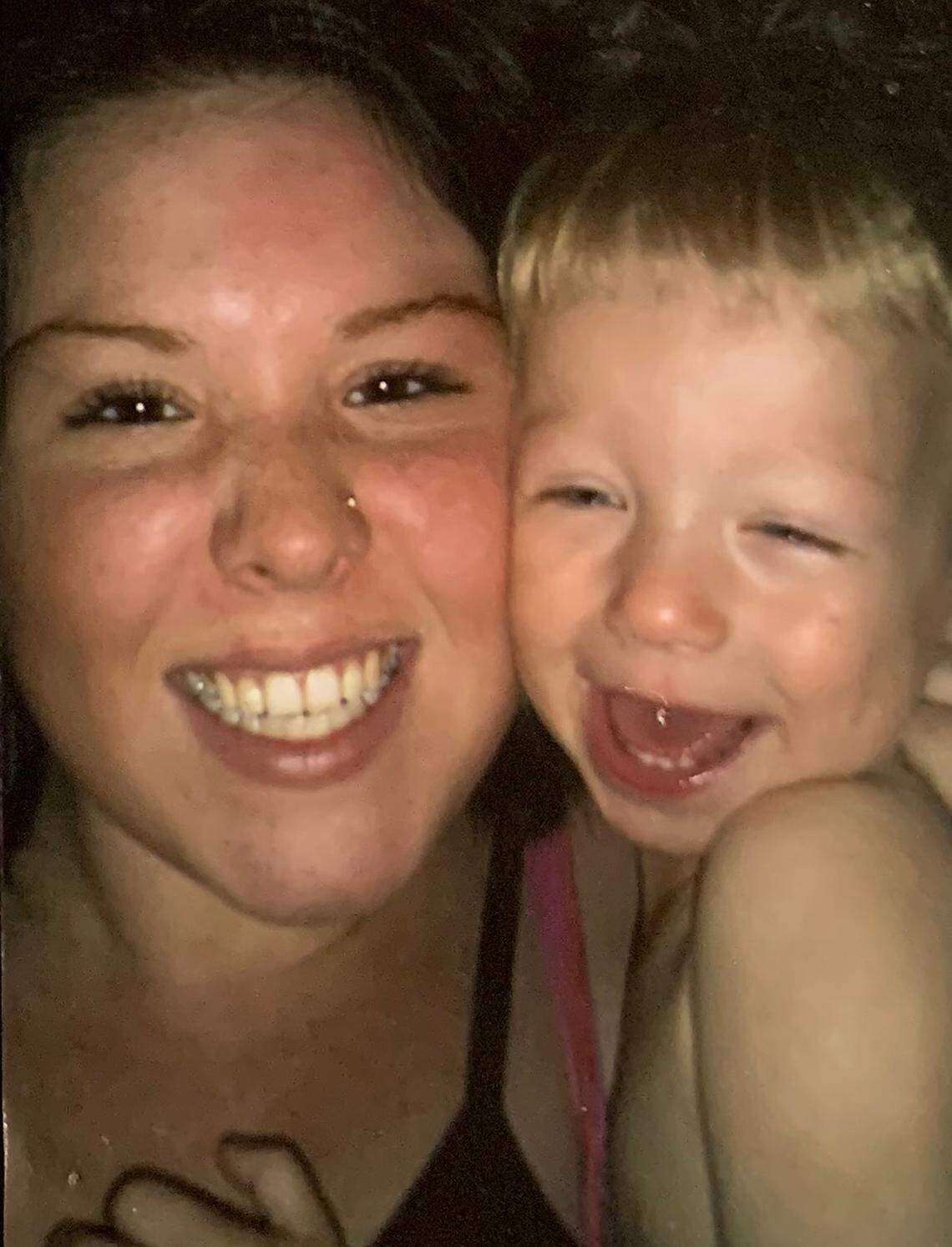 Meg Jenkins and her son.
