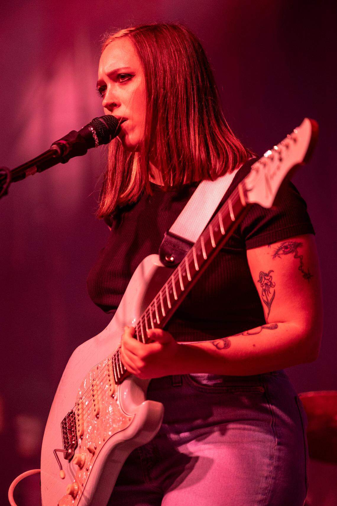 Soccer Mommy performs on day 3 of the Hopscotch Music Festival Saturday, Sept. 9 2023 at City Plaza in Raleigh.