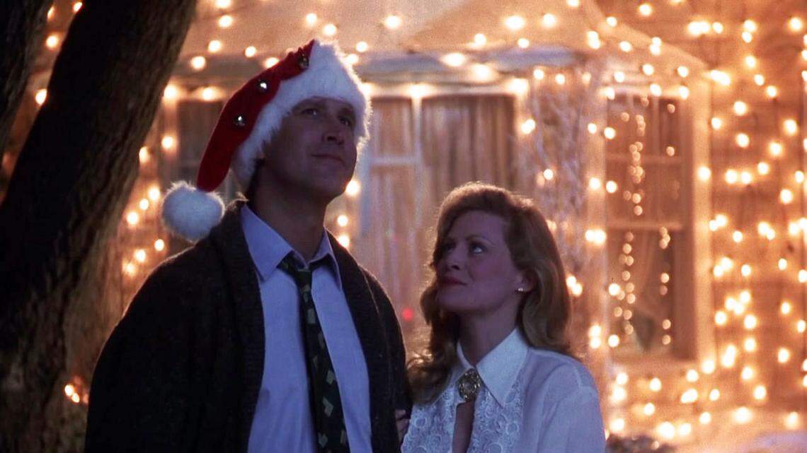 Chevy Chase and Beverly D’Angelo in “National Lampoon’s Christmas Vacation.”  