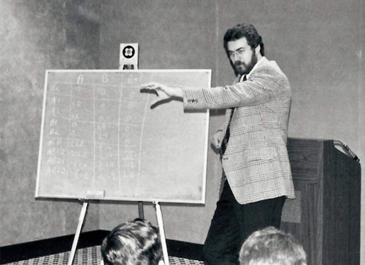 SAS founder Jim Goodnight makes a presentation in the 1970’s.