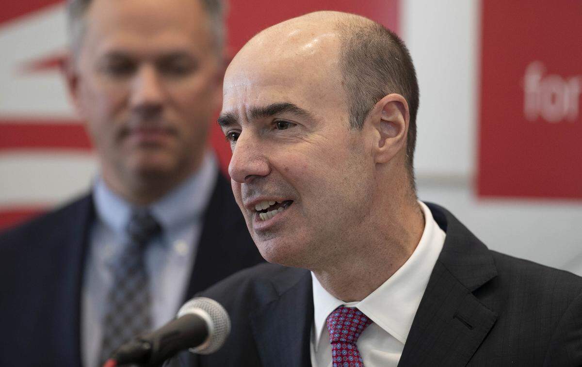U.S. Secretary of Labor Eugene Scalia announced a $6 million grant targeted for a new apprenticeship program in artificial intelligence for N.C. State on Tuesday, February 18, 2020 at the James B. Hunt Jr. Library in Raleigh, N.C.