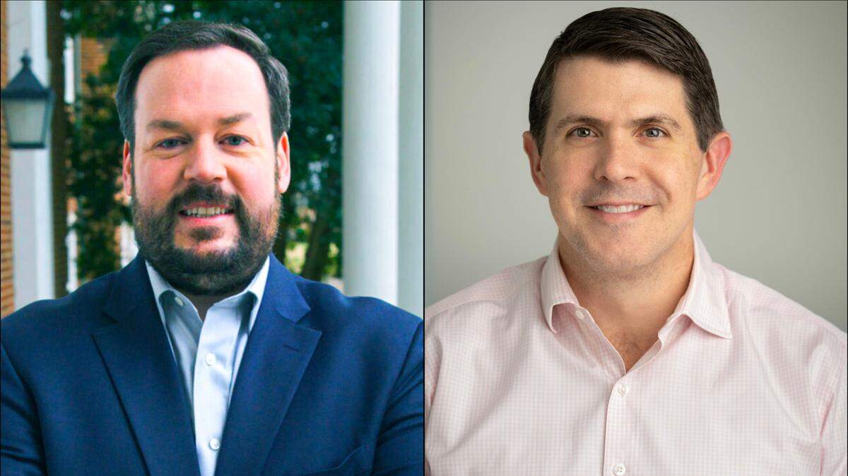 Democrat Wesley Harris, left, and Republican Brad Briner are vying to be the state’s next treasurer.