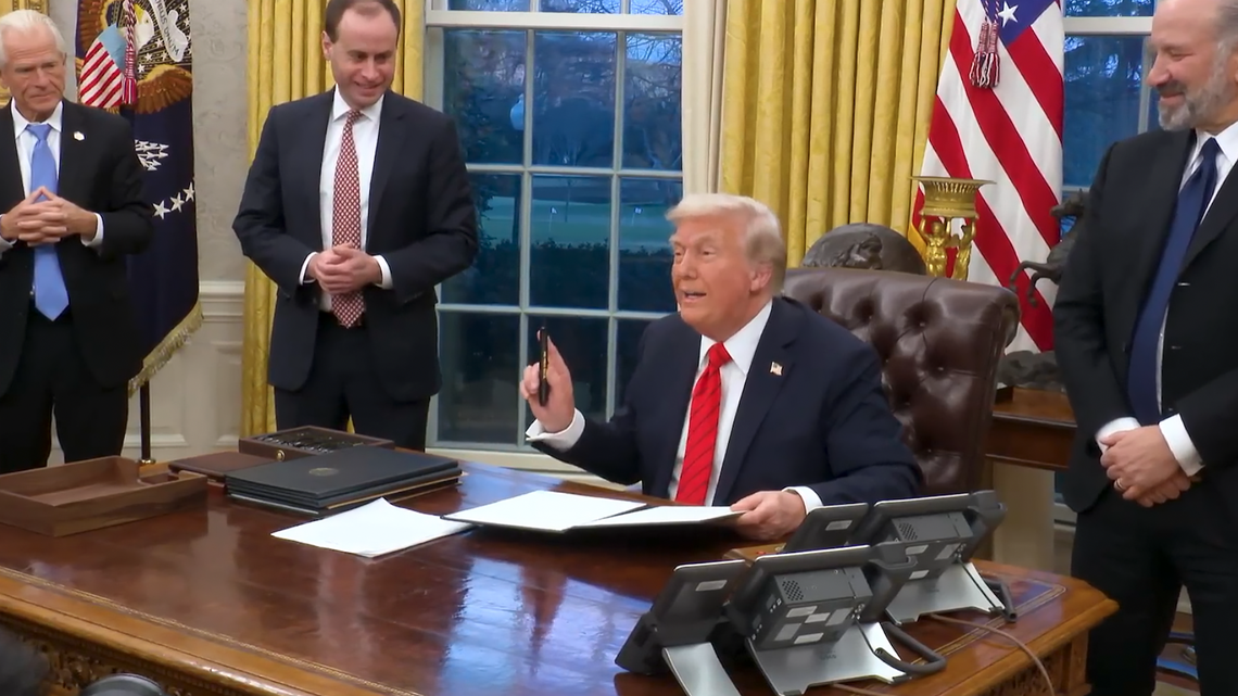 President Donald Trump signed an executive order invoking a 25% tariff on all automobile imports.