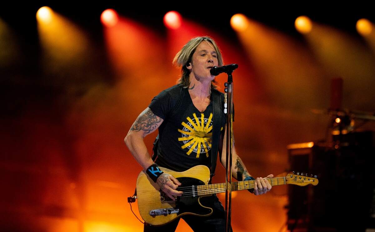 Keith Urban in concert at Raleigh, N.C.’s Coastal Credit Union Music Pavilion at Walnut Creek, Saturday night, Aug. 10, 2022.