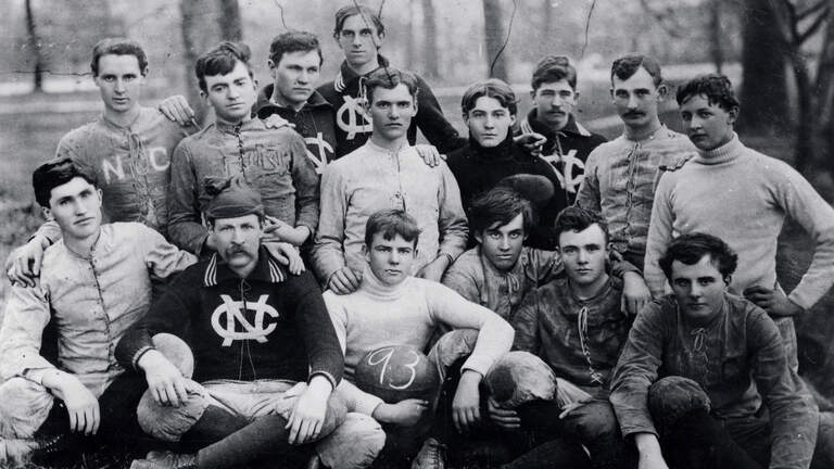 Vintage photos of the early years of college football in NC