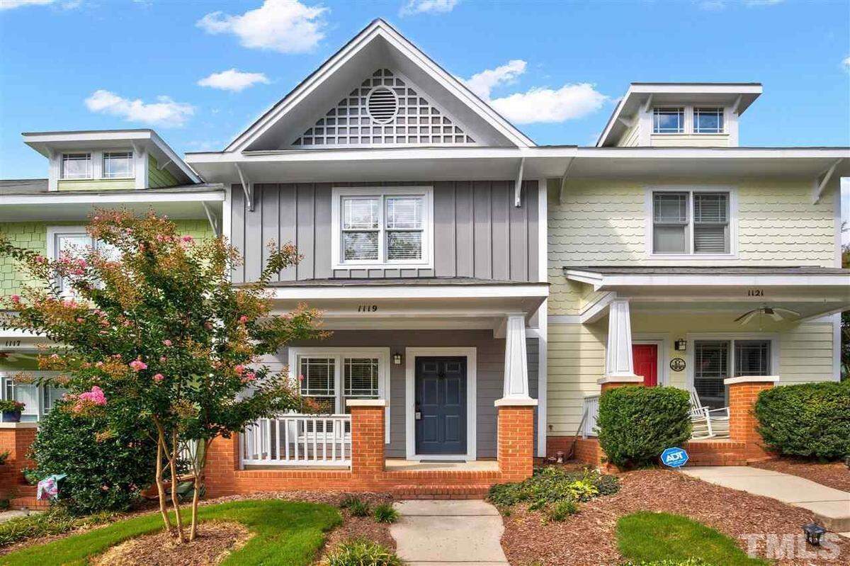 A home for sale as Aug. 6, 2021 in Apex at 1119 Bungalow Park Drive for $275,000 with two bedrooms, 2.5 bathrooms and 1,358 square feet.