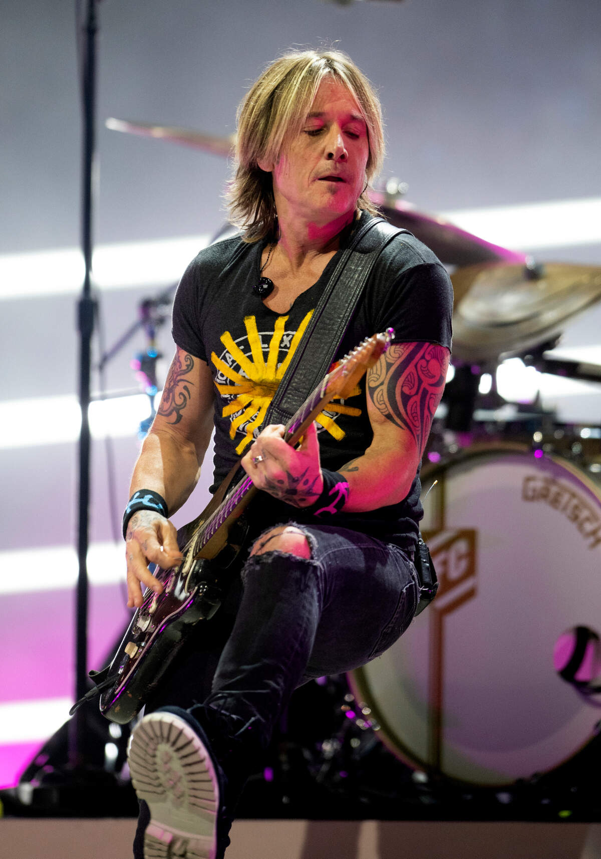 Keith Urban in concert at Raleigh, N.C.’s Coastal Credit Union Music Pavilion at Walnut Creek, Saturday night, Aug. 13, 2022.