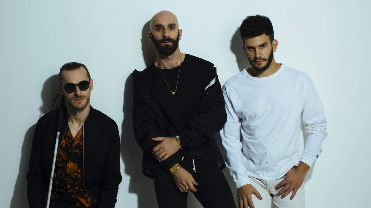 X Ambassadors features keyboardist Casey Harris, left, lead vocalist Sam Harris, his brother, and drummer Adam Levin.
