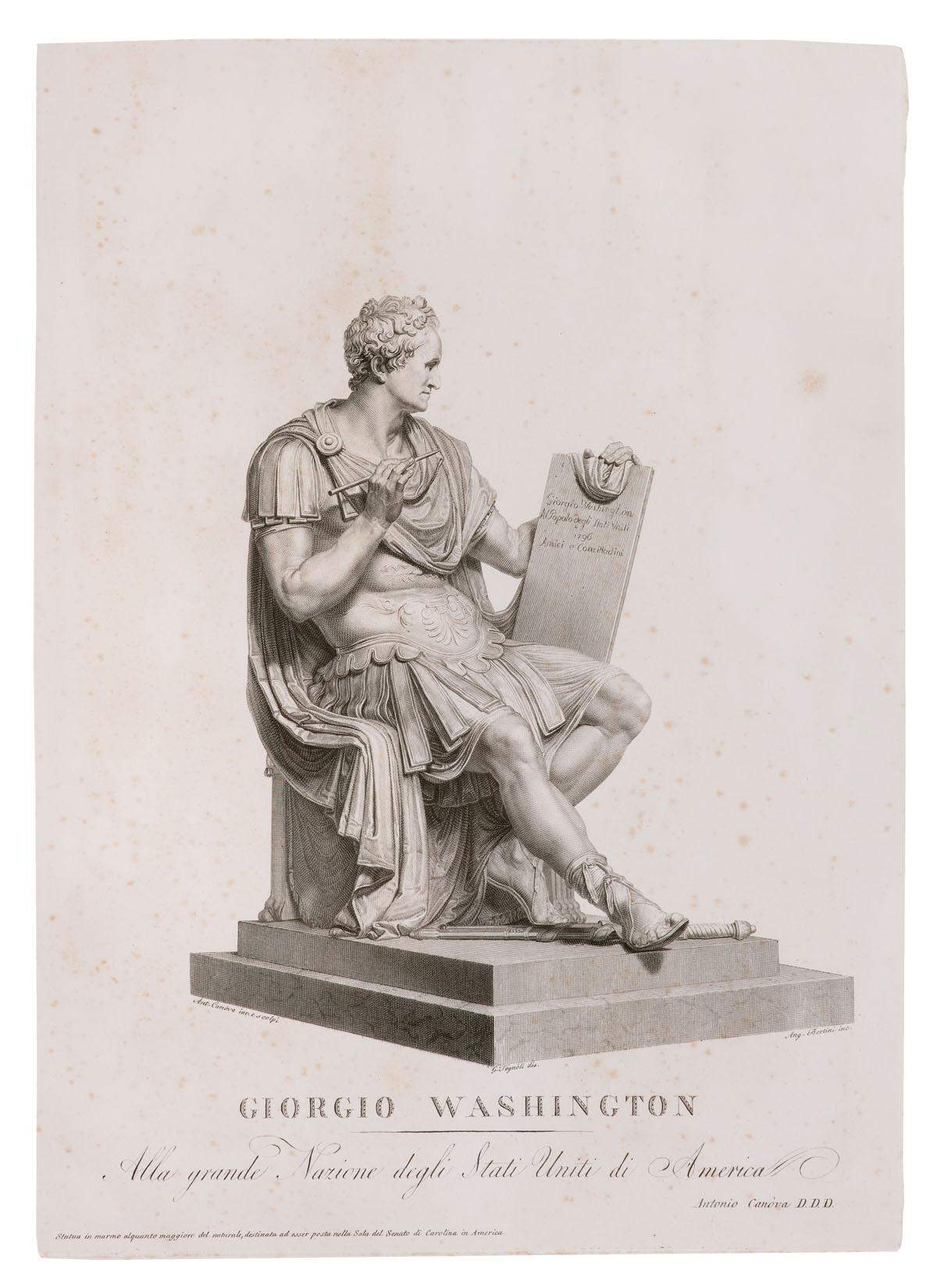 In the new book, "Canova's George Washington," New York museum curator Xavier Salomon argues that if the 16-foot statue of George Washington hadn't burned 10 years after it was sculptured, it would rank among the most important American sculptures. Instead, the fire destroyed Raleigh's original statehouse and broke Washington's likeness into pieces when its dome collapsed.