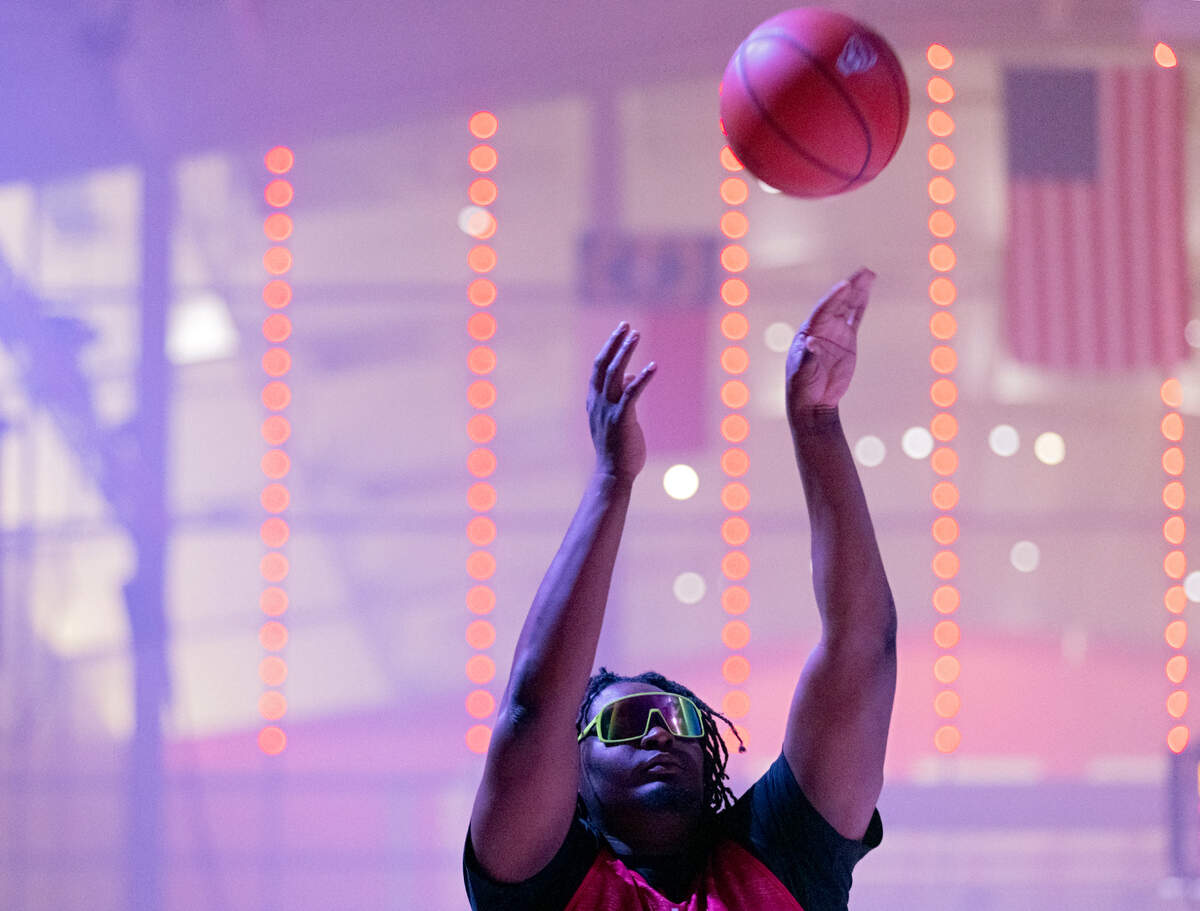 N.C. State’s D.J. Burns, Jr. puts up a shot during the “Primetime with the Pack” preseason event on Thursday, Oct. 26, 2023, at Reynolds Coliseum in Raleigh, N.C.