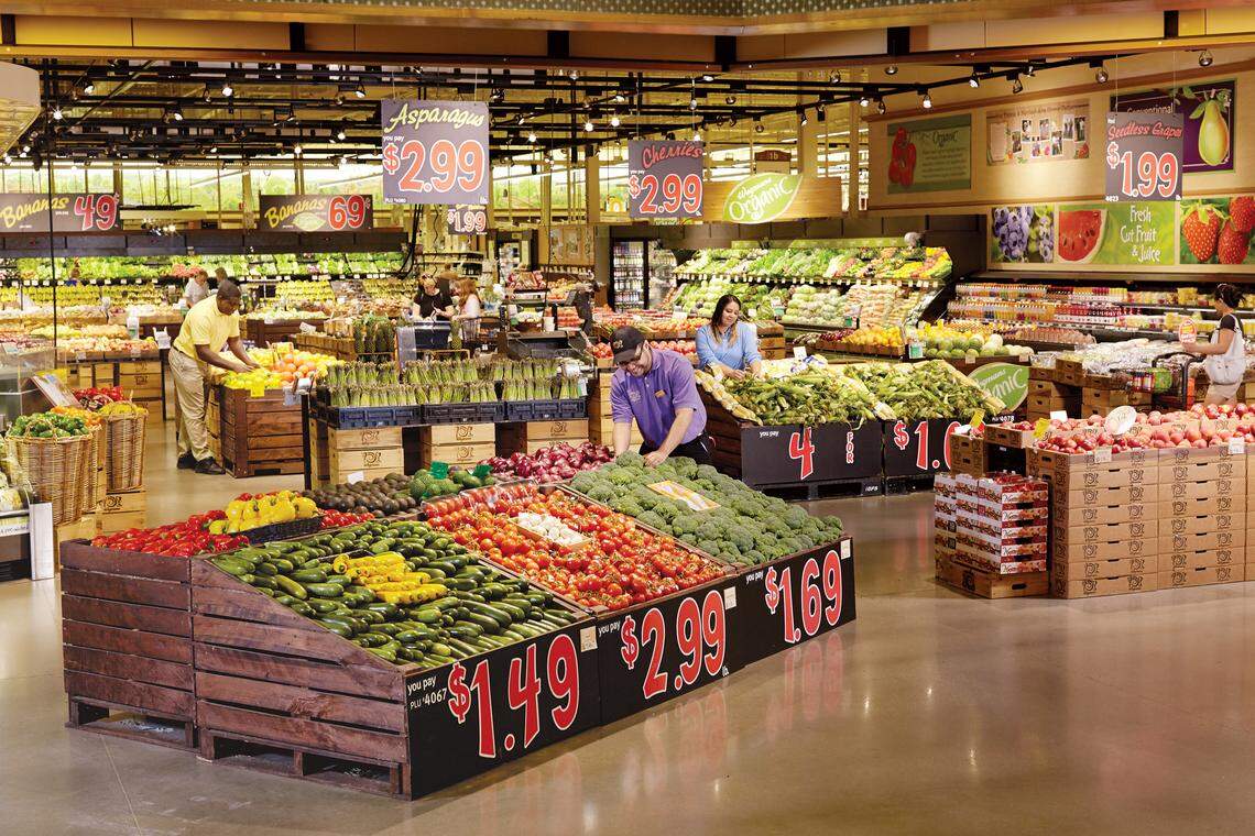 Wegmans stores have up to 700 different fruits and vegetables on any given day, and 100 or more are organic.