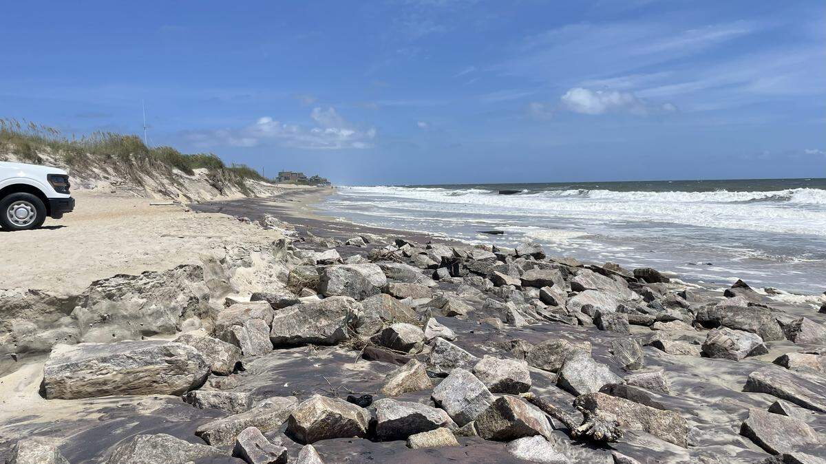 A new round of beach erosion has exposed more contamination from a military site that operated on a beach near Buxton, North Carolina, the National Park Service says.