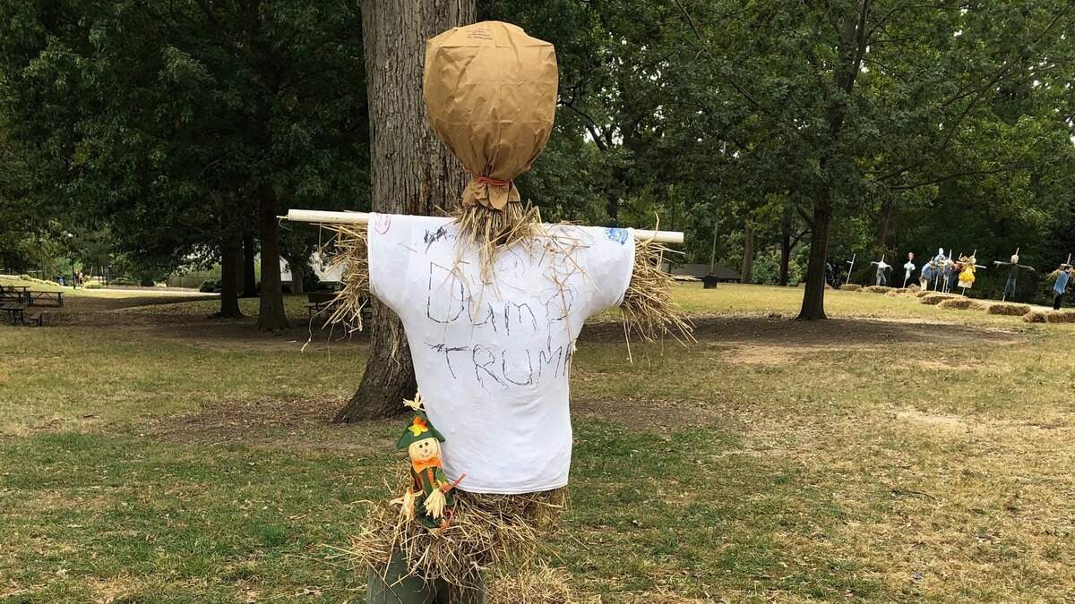 A scare with a “Dump Trump” shirt at Pullen Park.