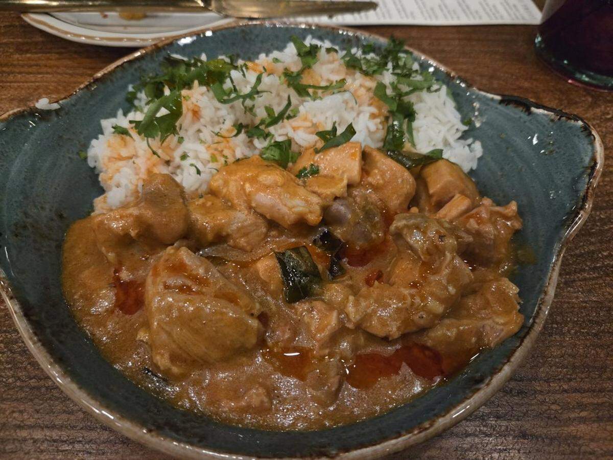 Mangalorean Chicken photographed at Cheeni in Durham in December 2025.
