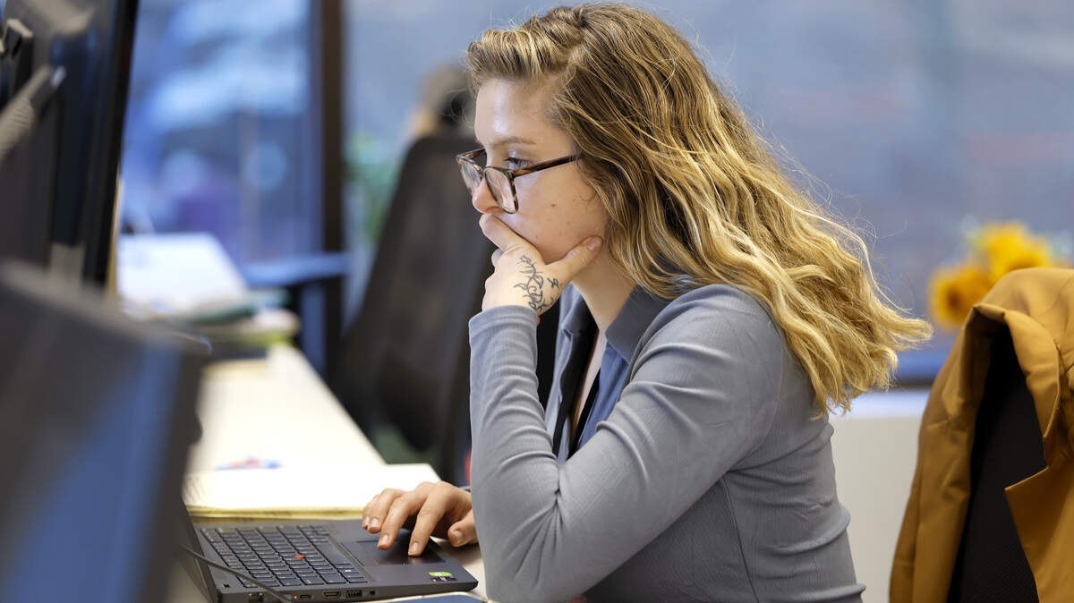 Jane Winik Sartwell works at her desk in the News & Observer newsroom on Tuesday, Feb. 10, 2026.