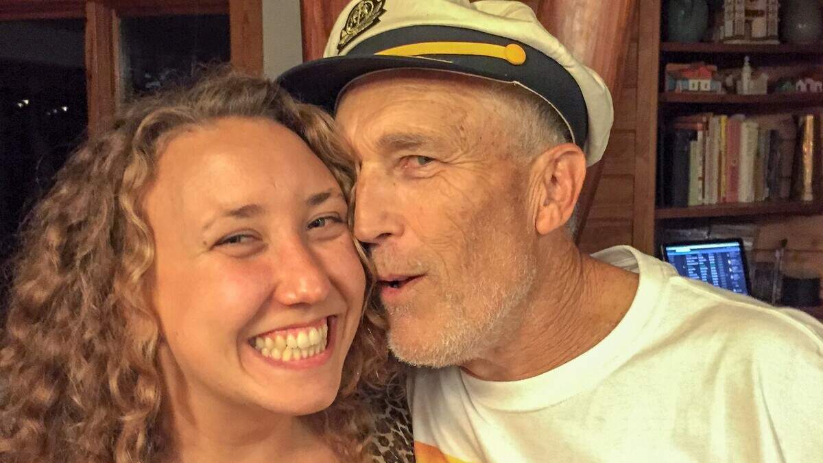 Betsy Bertram and her late father, Scott Bertram. Scott Bertram died in July 2017 and left Betsy a hand-carved desk. The desk went missing in a move but was found and returned to her.