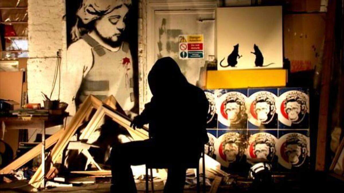 On April 30, the Alamo Drafthouse Cinema is showing Banksy’s 2010 documentary “Exit Through the Gift Shop.”