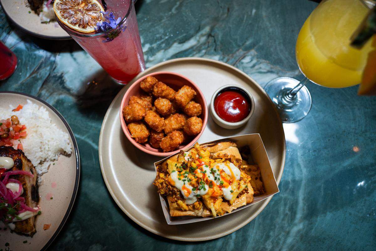 Aaktun, an all-day, Tulum-inspired coffee shop and bar, offers bright cocktails and bold flavors.