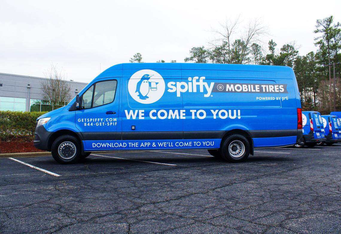 A Spiffy tire installation van.