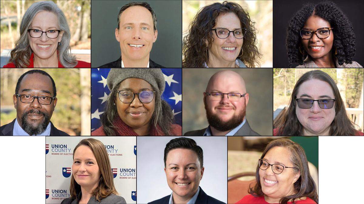 Some of the 26 legislative candidates who switched party affiliation in North Carolina in 2025 include, top row, from left, Pamela Zanni, Andy Warren, Lisa Koperski, and Latisha Grady. Second row, from left, Christopher Wilson, Pamela Ayscue, Mike Yow and Kelly VanHorn. Third row, from left, Christine Winward, Jessica Rivera and Michele Joyner-Dinwiddie.