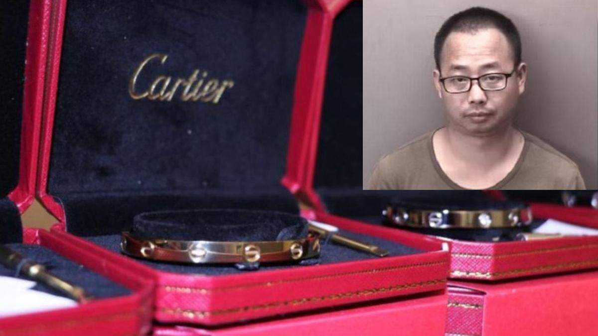 Jiangang “Frank” Lan is now wanted with bail set at $1 million after missing his court date in Orange County in the case of Cartier jewelry fraud.