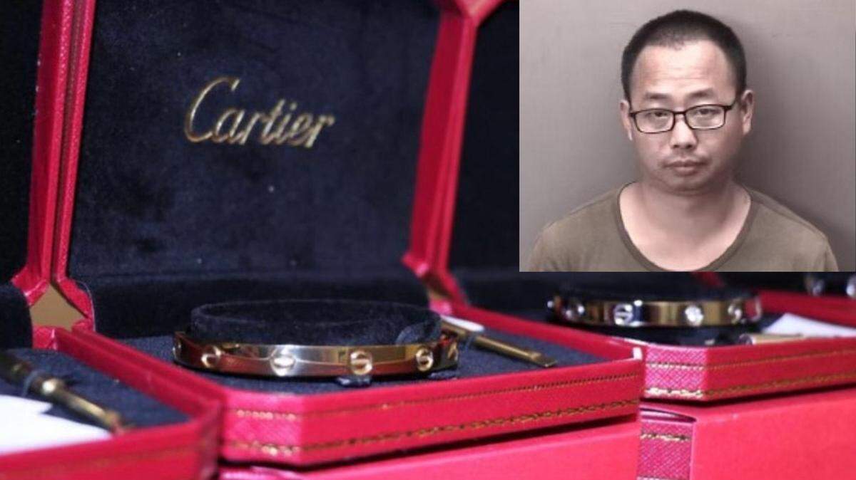 Jiangang “Frank” Lan is now wanted with bail set at $1 million after missing his court date in Orange County in the case of Cartier jewelry fraud.