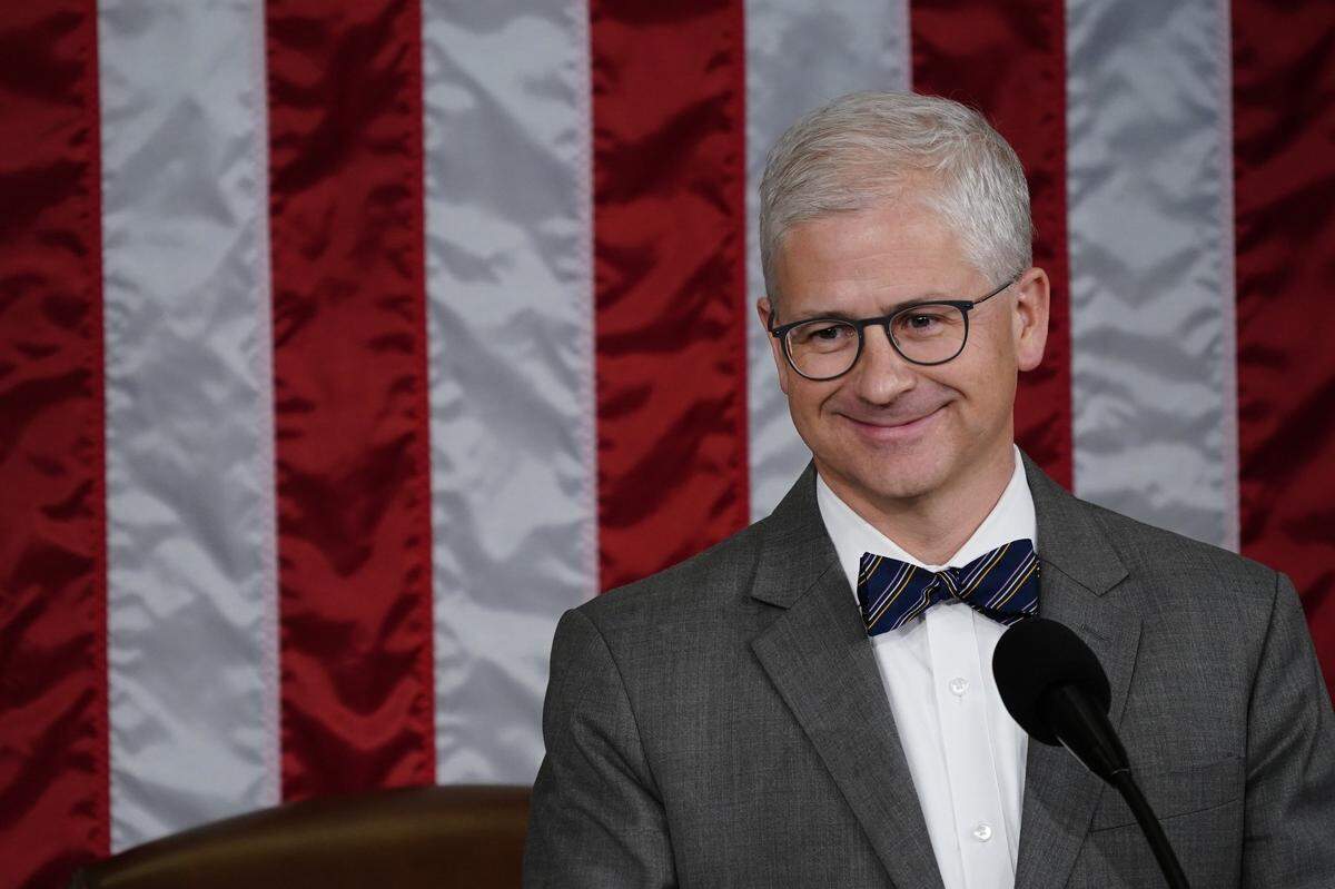 Oct 17, 2023; Washington, DC, USA; Speaker Pro Tempore Rep. Patrick McHenry, R-N.C., presides over the House of Representatives as House lawmakers hold a vote to elect a new speaker in Washington on Tuesday, Oct. 17, 2023.  House Republicans nominated the chair of the House Judiciary Committee, Rep. Jim Jordan, R-Ohio, to the speakership last week.  Jordan's chances of earning 217 votes, the number needed to become speaker, are unclear.. Mandatory Credit: Jack Gruber-USA TODAY