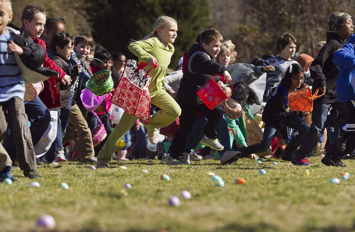 In this 2016 file photo, children take part in an Easter egg hunt at Cedar Fork Park, one of a dozen parks in Morrisville.