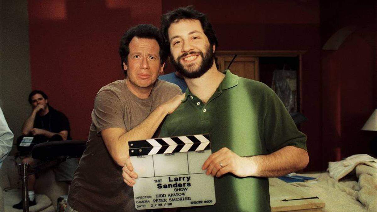 Garry Shandling, left, with Judd Apatow. The Apatow-directed two-part documentary "The Zen Diaries of Garry Shandling" airs on HBO on March 26-27.