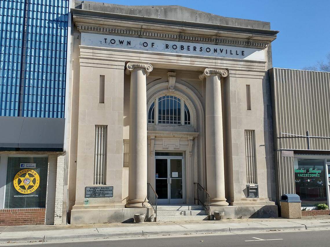 The Martin County town of Robersonville recently moved its town hall from this former Wachovia bank to a larger former bank across the street, but state officials say the town’s finances and accounting are in disarray.