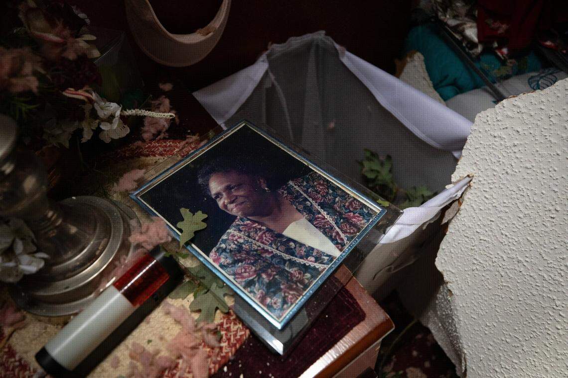 Tornado damage to Evelyn and James Powell’s house on 7 Bridges Rd. east of Battleboro, N.C. is pictured on Thursday, July 20, 2023. The tornado hit on Wednesday afternoon. James said he was standing in the house watching the news when the roof lifted off the place. The two have lived in the house for over 40 years.