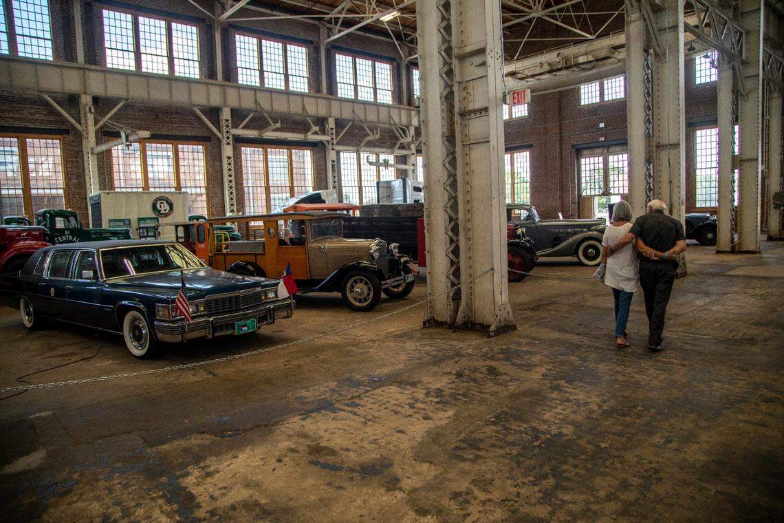 Visitors check out some of the exhibits at the N.C. Transportation Museum in Salisbury.