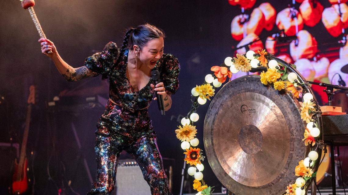 Japanese Breakfast performs on day 3 of the Hopscotch Music Festival Saturday, Sept. 9 2023 at City Plaza in Raleigh.