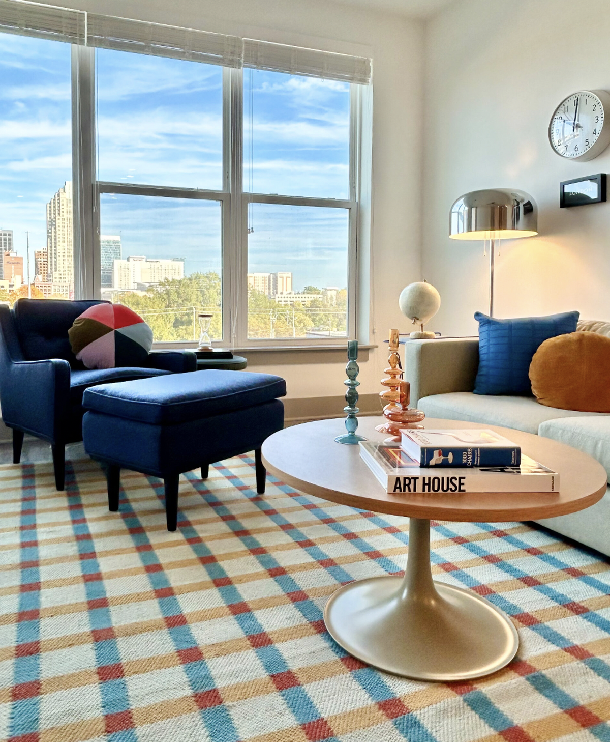 A view from one of the apartments in Platform, a new 442-unit, “amenity-rich” apartment community on West Cabarrus Street.