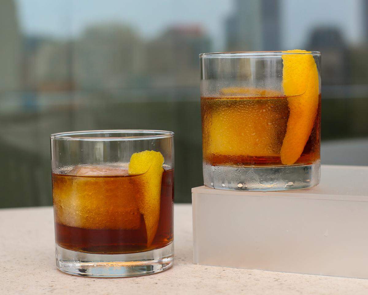 Negronis at The Willard Rooftop Lounge in Raleigh.