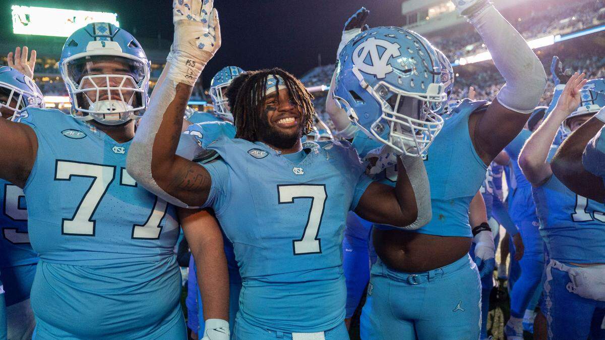 North Carolina’s Kaimon Rucker (7) has donated thousands of dollars from his NIL earnings to help people in Western NC.