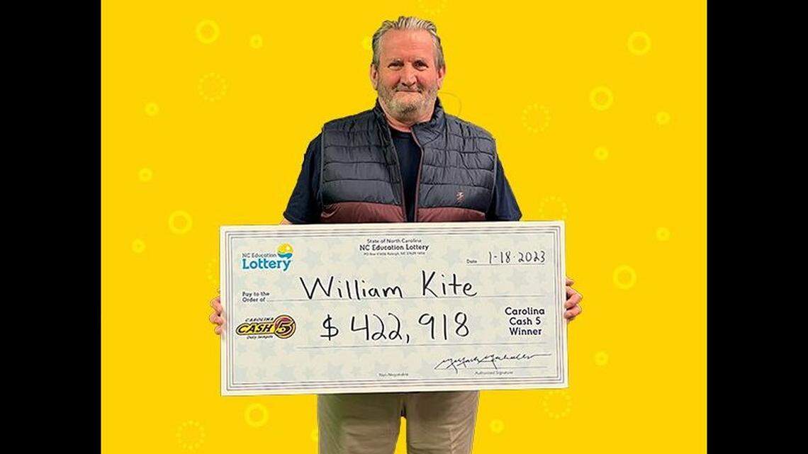 William Kite said he felt numb after he hit the jackpot in the North Carolina lottery.