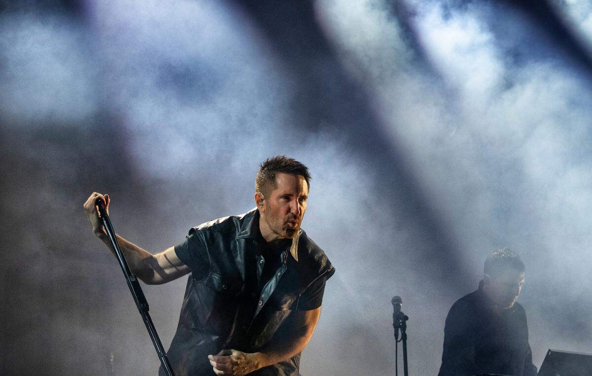 Trent Reznor and Nine Inch Nails open their 2022 U.S. tour at Raleigh, N.C.’s Red Hat Amphitheater, Thursday night, April 28, 2022.