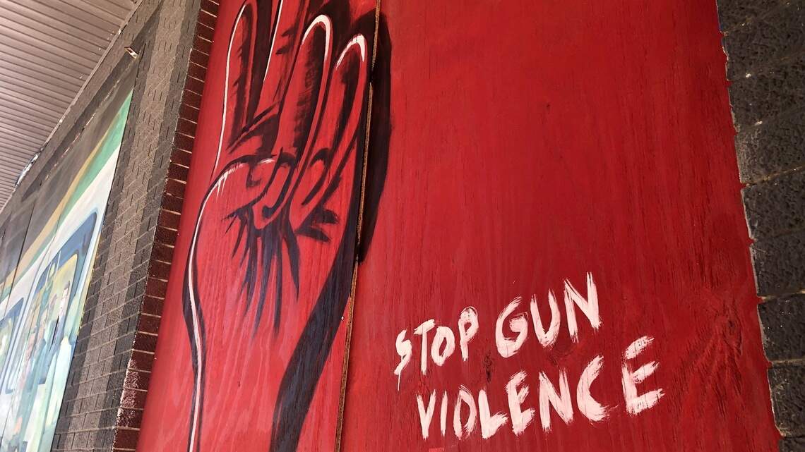 A small piece of art in downtown Raleigh highlights the big issue of gun violence 