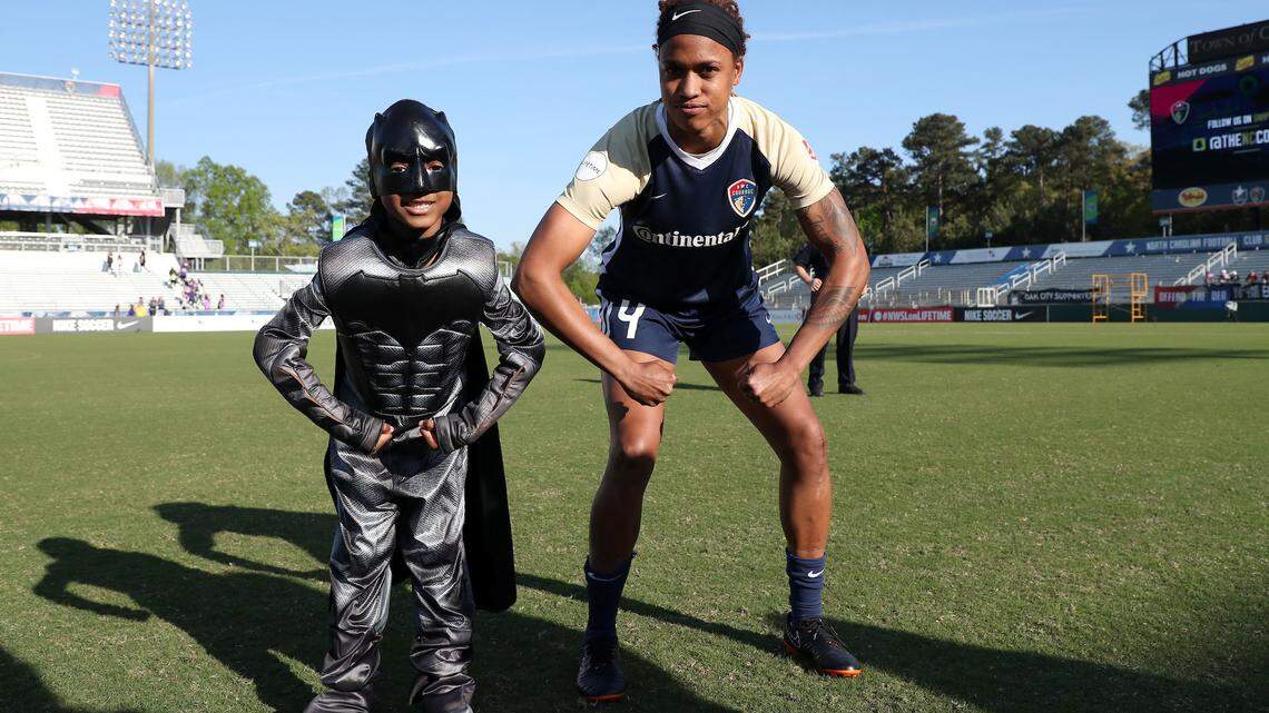 Meet this Courage soccer star and her ‘superhero’ 6-year-old Jeremiah